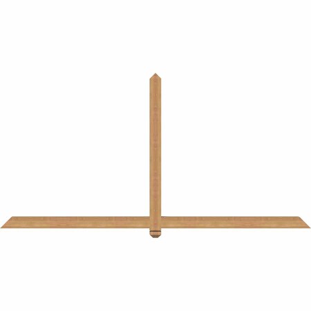 Ekena Millwork Eugene Smooth Timber Gable Bracket, Western Red Cedar, 96"W x 48"H x 3 1/2"D x 3 1/2"F, 12/12 Pitch GBW096X48X0404EUG00SWR